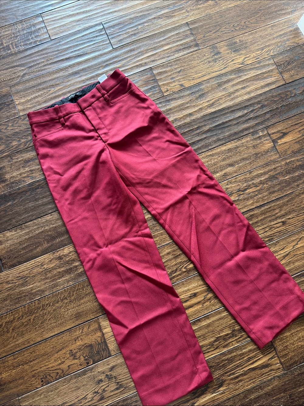 Women’s dark Red Straight-Leg Dress Pants